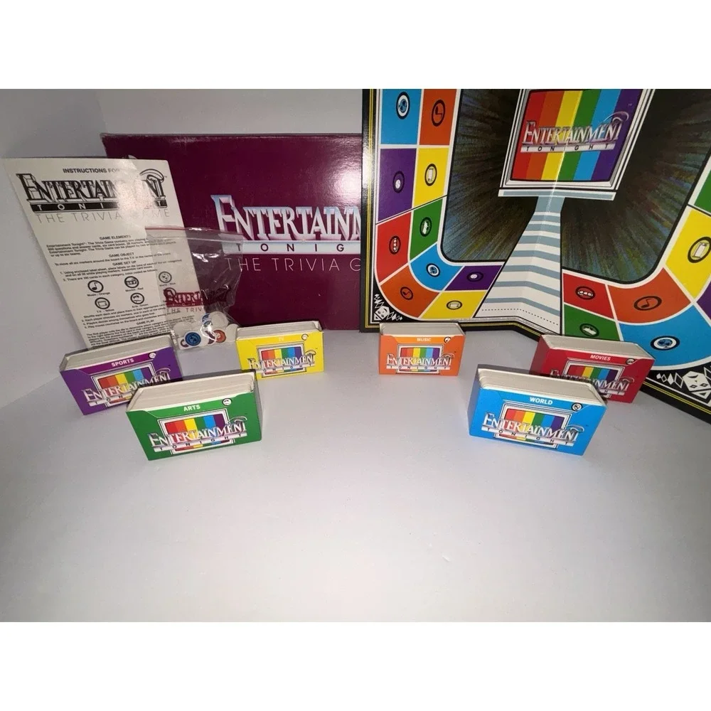 TRIVIA Vintage Entertainment Tonight Trivia Game (1984, Leisure Dynamics) Read